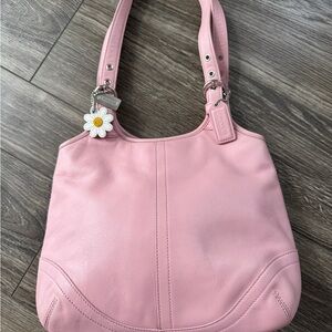 Coach pink leather handbag
